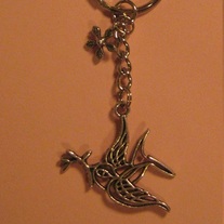 Bird & Flower Key Chain