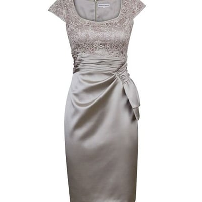 Elegant short silver cap sleeves mother of the bride dress,prom dresses,women evening dresses,126