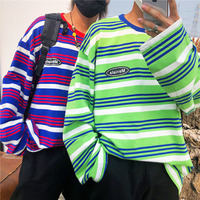 Free Shipping-RETRO STRIPED LONG SLEEVE TEE - Thumbnail 1