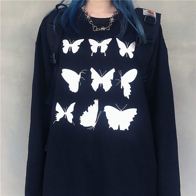 Free Shipping-BUTTERFLIES LONG SLEEVE SHIRT