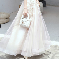 Cute tulle lace long prom dress, lace evening dress - Thumbnail 3