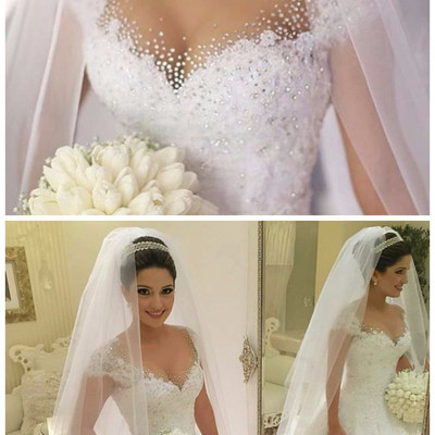 Sexy ball gown princess plus size wedding dress 2019 bride gown ivory lace wedding dress vestido de noiva vintage wedding gowns bridal dress,145 - Thumbnail 5