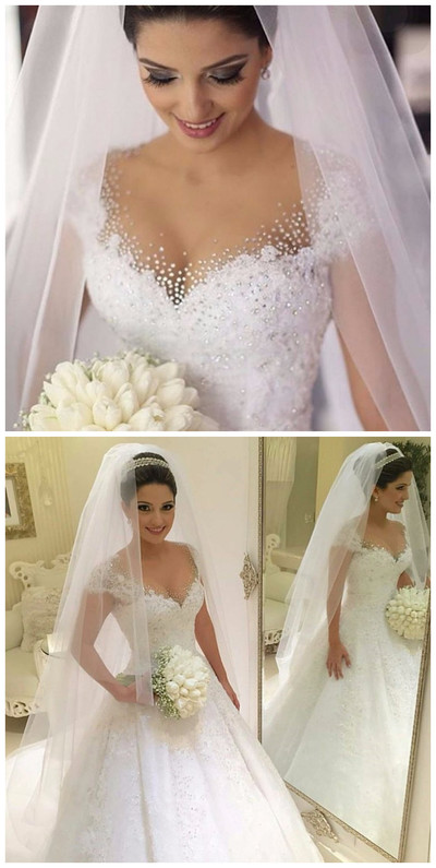 Sexy Ball Gown Princess Plus Size Wedding Dress 2019 Bride Gown Ivory Lace Wedding Dress Vestido De Noiva Vintage wedding gowns bridal dress,145