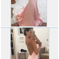 Pink Prom Dresses,Mermaid Prom Dresses,Girly Prom Dresses,SImple Prom Dress,Cheap Prom Dresses,Evening Dresses,Cute Prom Dress,Backless Prom Dress,147 - Thumbnail 1