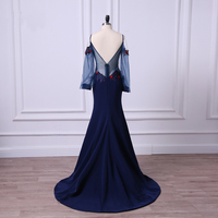 Long Prom Dresses, Jersey Prom Dresses, Long Sleeve Prom Dresses, Straps Evening Dresses, Mermaid Prom Dresses , Floor-Length Prom Dress,154 - Thumbnail 1