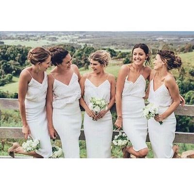 Short Bridesmaid Dresses, white bridesmaid dress, straps bridesmaid dress, cheap bridesmaid dress,163
