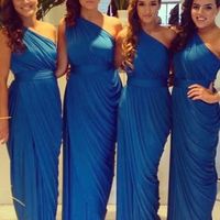 Long bridesmaid dresses, chiffon bridesmaid dresses, royal blue bridesmaid dresses, cheap bridesmaid dress, one shoulder bridesmaid dress,166 - Thumbnail 3
