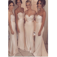 Mermaid bridesmaid dress,sweetheart bridesmaid dress,sleeveless bridesmaid dress,beautiful bridesmaid dress,169 - Thumbnail 1