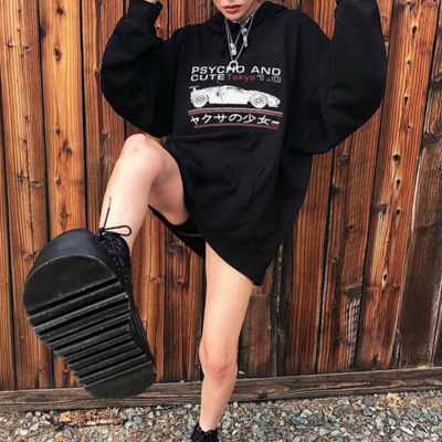 Psycho and cute tokyo 1.0 hoodie - Thumbnail 4
