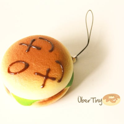 Medium kawaii hamburger super squishy scented bread bun
