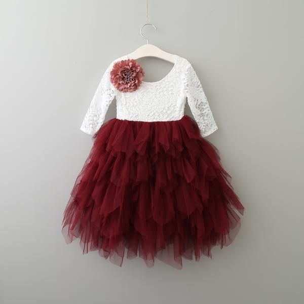 burgundy tutu dress Royal Debut Tutu Dress Blackberry / 14 Years / Shell: (Knitted Fabric 100% Cotton, Net Fabric 100% Nylon) Lining: (Woven Fabric 100% cotton) Exclusive main image 1