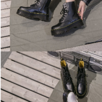 Stylish Leather Motorcycle Ankle Boots - Thumbnail 2