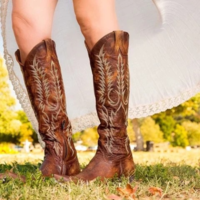 Knee High Ethnic Fashion Boots - Thumbnail 1
