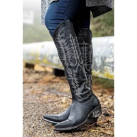 Knee High Ethnic Fashion Boots - Thumbnail 3