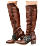 Classic High Heels Brown Retro Vintage Boots-1
