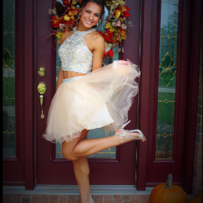 Halter two pieces homecoming dress,short prom dresses,cocktail dress,homecoming dress,graduation dress,party dress,198 - Thumbnail 5