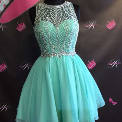 A-line beading short homecoming dress,short prom dresses,cocktail dress,homecoming dress,graduation dress,party dress,short homecoming dress ,207 - Thumbnail 5