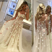 Sexy Bodycon Floral Sequined Long Dress - Thumbnail 1