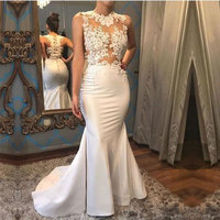 Mermaid Wedding Dresses Bridal Gowns with Appliques  - Thumbnail 1