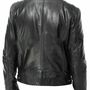 Handmade Leather Men's Black Bomber Leather Jacket-1