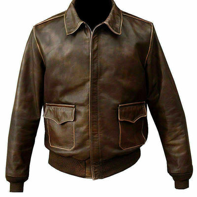 Handmade leather men's brown indiana jones leather jacket