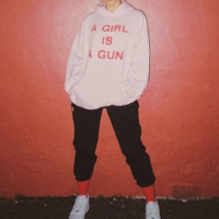 Free Shipping-"A GIRL IS A GUN" HOODIE - Thumbnail 1