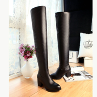 Classy High Heels Over the Knee Winter Boots - Thumbnail 1