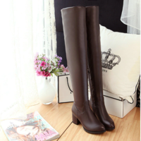 Classy High Heels Over the Knee Winter Boots - Thumbnail 2