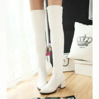 Classy High Heels Over the Knee Winter Boots - Thumbnail 3