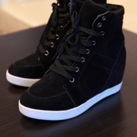 High Quality Autumn and Winter Lace up Platform Shoes - Thumbnail 4