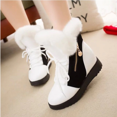 Faux fur stylish winter snow boots