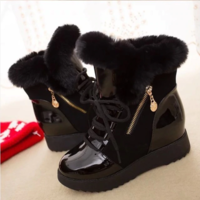 Faux Fur Stylish Winter Snow Boots - Thumbnail 3