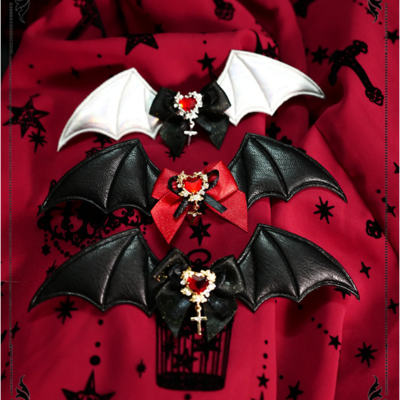 Small bat cross love hairpin brooch shoe clip can take holy halloween
