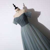 Elegant tulle sequins long prom dress, evening dress - Thumbnail 2