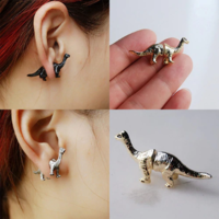 Cute 3D Dinosaur Earrings - Thumbnail 2