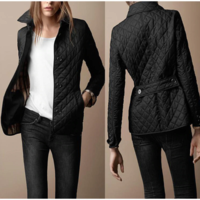 Casual Quilted Plaid Jacket Coat - Thumbnail 1