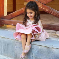 Cute Short Kid's Dresses Flower Girl Dresses with Lace Appliques - Thumbnail 2