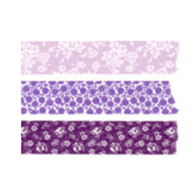 Washi tape set: florals in purple