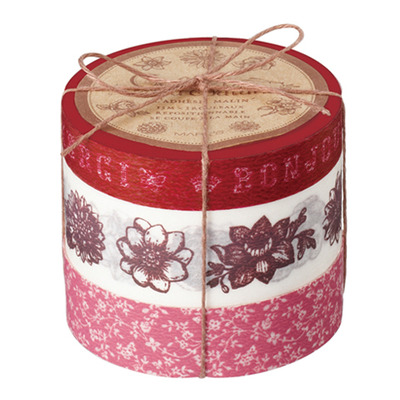 Washi tape set: bonjour! in rouge