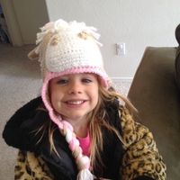 Crochet Horse hat (pink) - Thumbnail 3