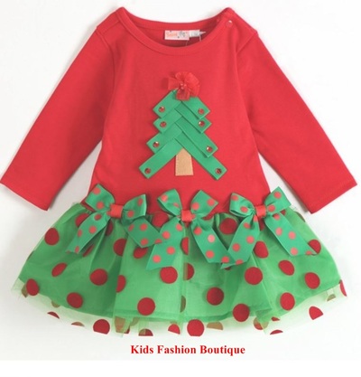 Girls adorable red holiday dress.