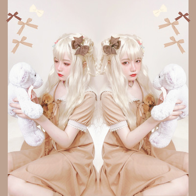 Big wavy blond curly hair wig