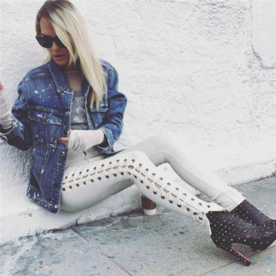Sexy lace up stylish punk gothic pants