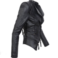 Winter PU Leather Motorcycle Jacket - Thumbnail 1