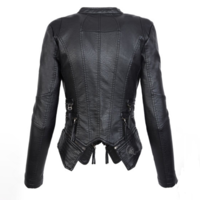 Winter PU Leather Motorcycle Jacket - Thumbnail 2