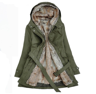 Women's Hooded Faux Fur Warm Winter Coats