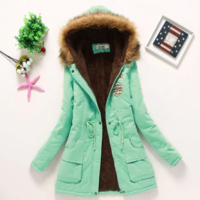 Cute Faux Fur Padded Winter Coats - Thumbnail 1