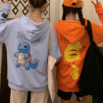 Cute cartoon Pikachu dinosaur fat Ding anime hoodie