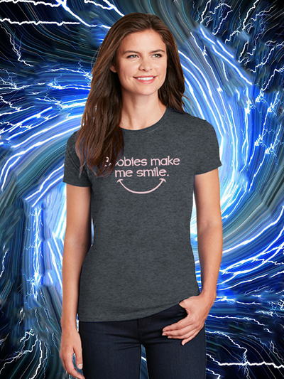 Boobies make me Smile, Heather Grey T-shirt