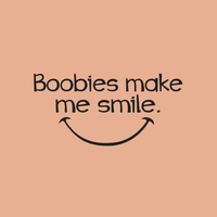 Boobies make me Smile, Heather Grey T-shirt - Thumbnail 1